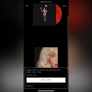 COWBOY CARTER LIMITED EDITION EXCLUSIVE COVER VINYL - RED